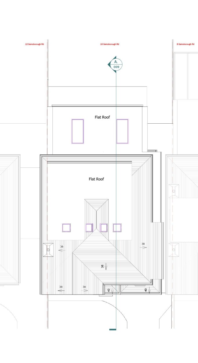 Floor plan layout of a room with furniture placement and measurements indicated.