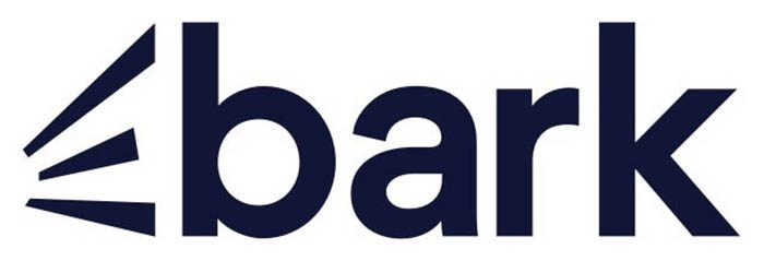 Logo of Bark, featuring the word "bark" in dark blue with a stylised graphic element.